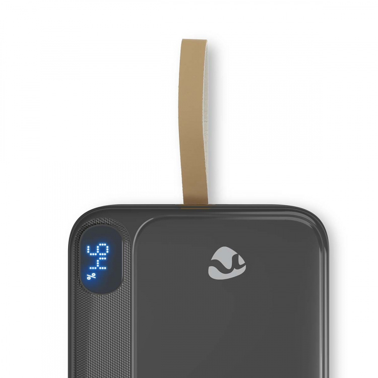 Nedis Powerbank | 30000 mAh | 1.5 / 1.67 / 2.0 / 2.22 / 3.0 A | Antal output: 3 | Output tilslutning: 1x USB-C™ / 2x USB-A | Input forbindels: 1x USB-C™ | PD3.0 20W | Lithium-polymer | Display