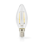Nedis LED-lampe Pære E14 | Stearinlys | 2.2 W | 470 lm | 2700 K | Varm Hvid | Retro stil | 1 stk. | Klart