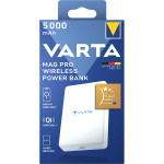 Varta Mag Pro trådløs powerbank 5.000 mAh - hvid udgave
