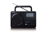 Lenco MPR-035BK Kompakt bærbar FM-radio med LCD-skærm Sort