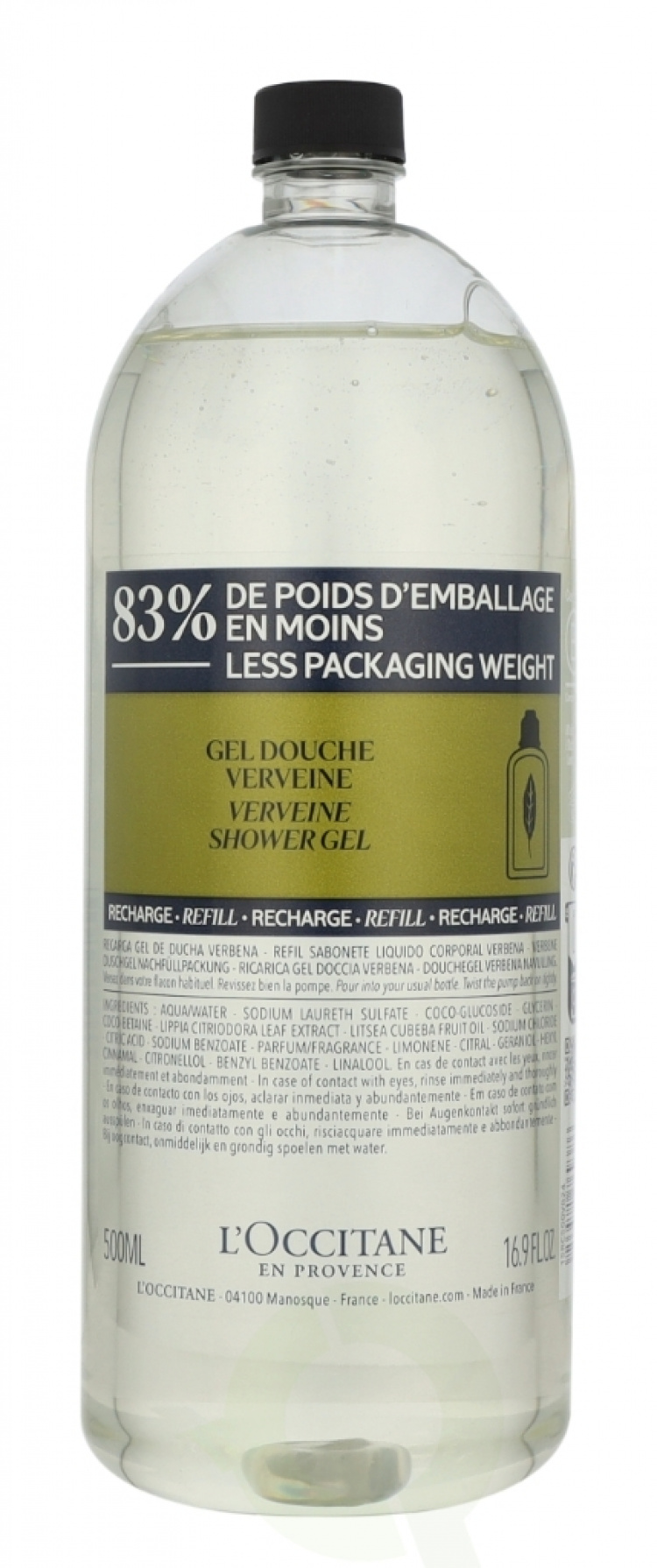 L\'Occitane Douche Gel Verveine Recharge Refill 500 ml