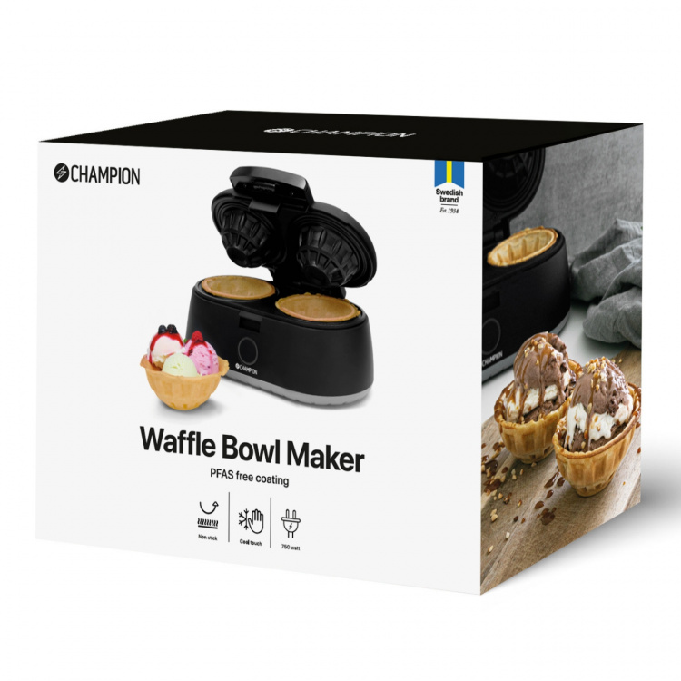 Champion Våffelskålsjärn Health Dubbelt 1000W VS400 Svart Champion Våffelskålsjärn Health Dubbelt 1000W VS400 Svart