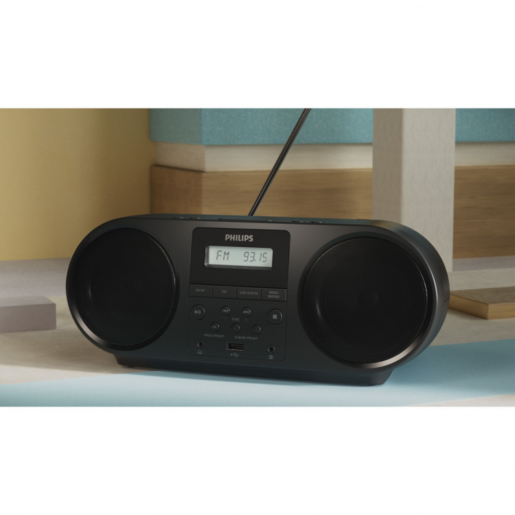 Philips Boombox CD/FM-radio/Bluetooth TAZ5000/10 Svart