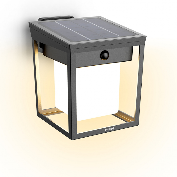 Philips Blaise Vägglampa Solcell LED 250/20lm Svart Philips Blaise Vägglampa Solcell LED 250/20lm Svart