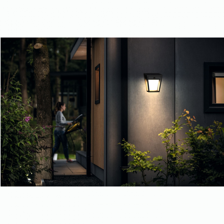 Philips Nissa Vägglampa Solcell LED 250/20lm Svart Philips Nissa Vägglampa Solcell LED 250/20lm Svart