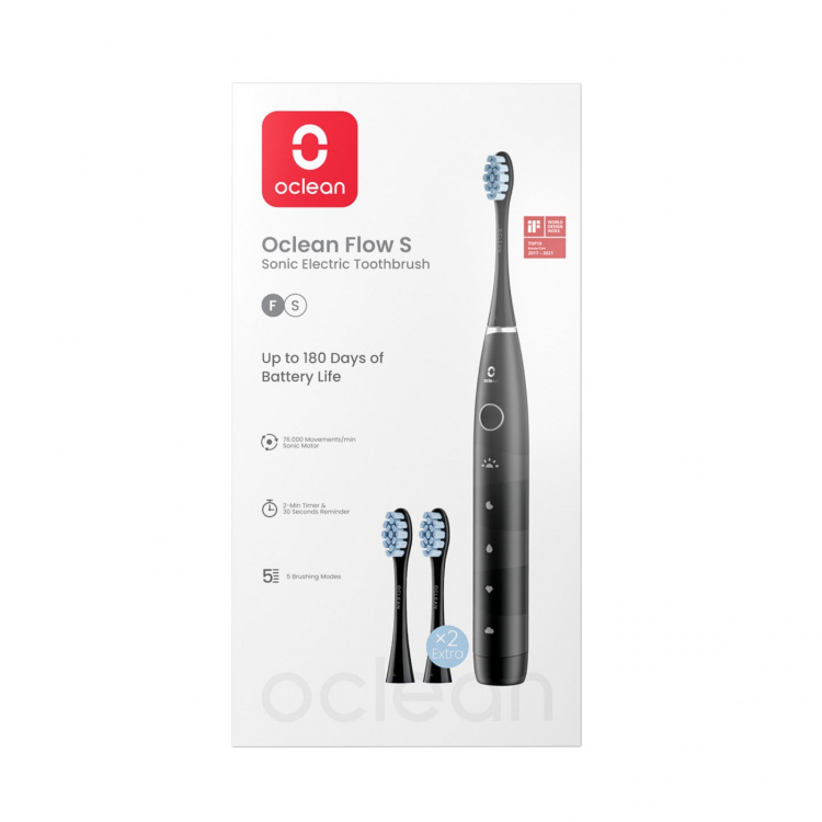 Oclean Elektrisk Tandbørste Flow S 20 Sort Oclean Elektrisk Tandbørste Flow S 20 Sort