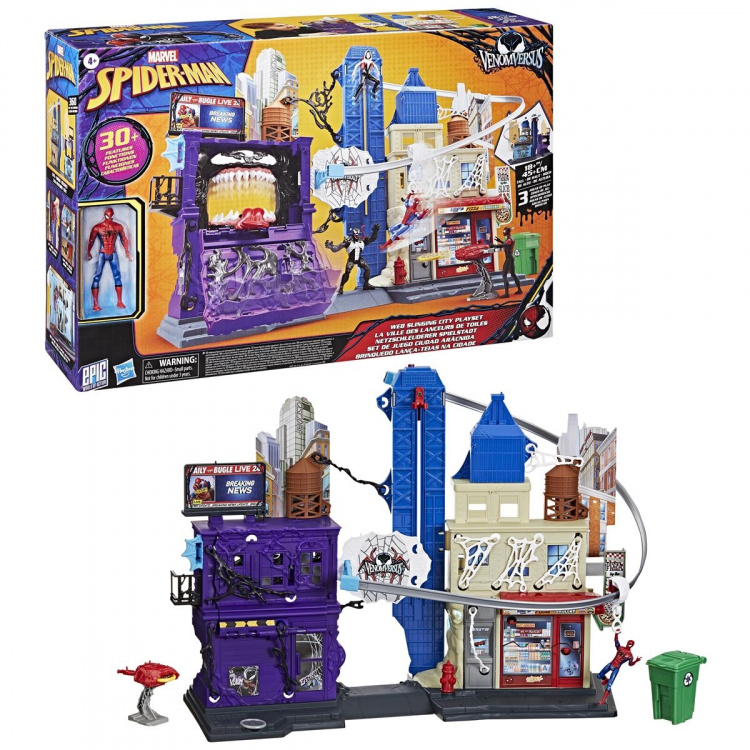 Marvel Legesæt Spider-Man 4 Inch Venomversus Web City Marvel Legesæt Spider-Man 4 Inch Venomversus Web City