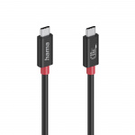 Hama Kabel USB-C USB 4.0 Gen4 80 Gbit/S 240W 1.0M Sort