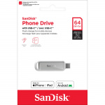 SanDisk USB-drev Phone Drive USB-C 64GB Arktisk Hvid