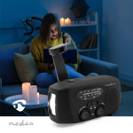 Nedis Nødradio | Borddesign | AM / FM | Powerbank funktion | Accu drevet / Håndsving / USB Drevet | Sort Nedis Nødradio | Borddesign | AM / FM | Powerbank funktion | Accu drevet / Håndsving / USB Drevet | Sort