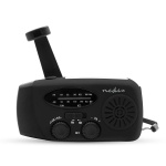 Nedis Nødradio | Borddesign | AM / FM | Powerbank funktion | Accu drevet / Håndsving / USB Drevet | Sort Nedis Nødradio | Borddesign | AM / FM | Powerbank funktion | Accu drevet / Håndsving / USB Drevet | Sort
