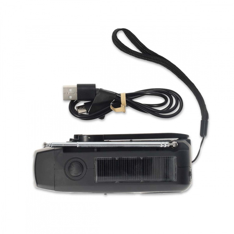 Nedis Nødradio | Borddesign | AM / FM | Powerbank funktion | Accu drevet / Håndsving / USB Drevet | Sort Nedis Nødradio | Borddesign | AM / FM | Powerbank funktion | Accu drevet / Håndsving / USB Drevet | Sort
