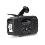 Nedis Nødradio | Borddesign | AM / FM | Powerbank funktion | Accu drevet / Håndsving / USB Drevet | Sort Nedis Nødradio | Borddesign | AM / FM | Powerbank funktion | Accu drevet / Håndsving / USB Drevet | Sort