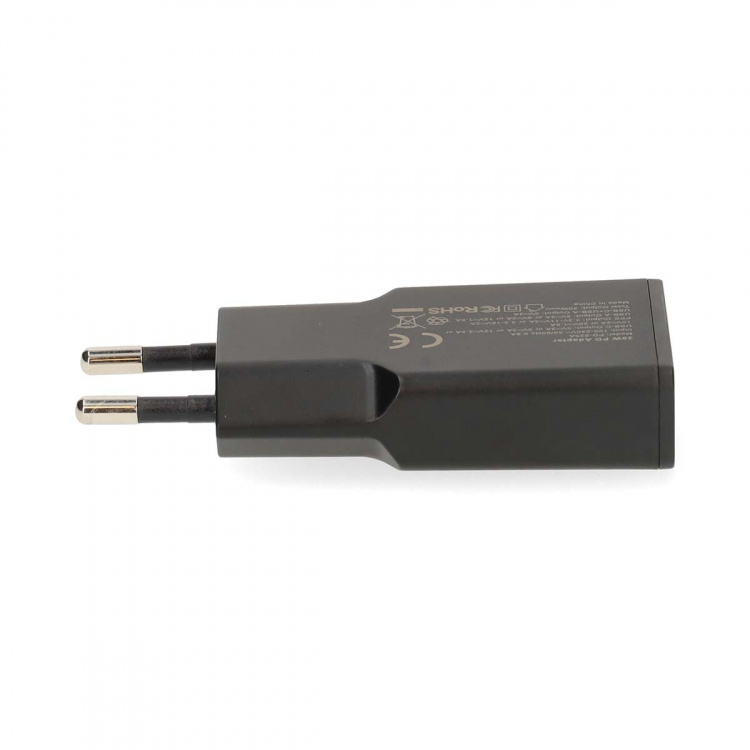 Nedis Vægoplader | 20 W | GaN | PD3.0 | Hurtigopladningsfunktion | 1.5 / 2.0 / 2.22 A / 3.0 A | Antal output: 2 | USB-A / USB-C™ | Automatisk Valgt Spænding | Sort