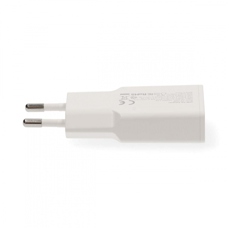 Nedis Vægoplader | 30 W | GaN | PD3.0 30W | Hurtigopladningsfunktion | 1.5 / 2.0 / 2.5 / 3.0 A | Antal output: 2 | USB-A / USB-C™ | USB-C™ (Løs) kabel | 1.50 m | Automatisk Valgt Spænding | Hvid