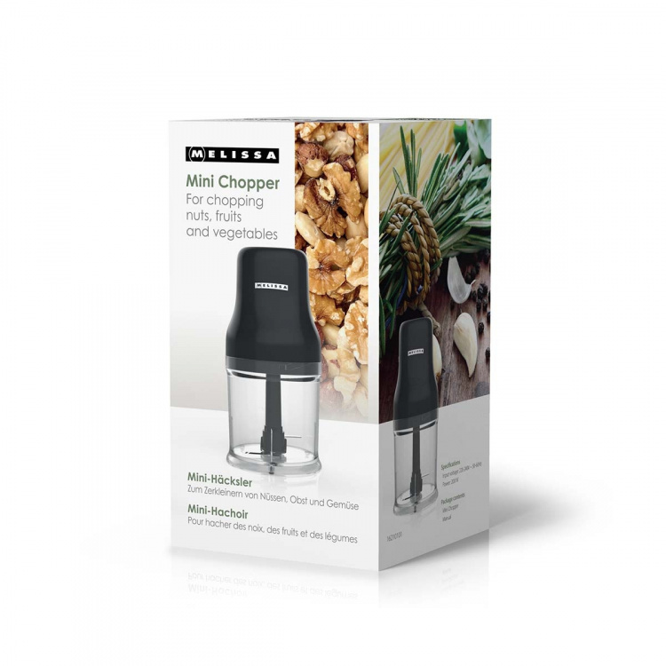 MELISSA Mini Food Chopper | 200 W | 0,5 l | 1-hastighed | Sort