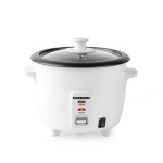 MELISSA Riskoger | 0,6 l | 300 W | non-stick belægning | aftagelig skål | dampkurv | holde-varm-funktion | automatisk slukning | hvid MELISSA Riskoger | 0,6 l | 300 W | non-stick belægning | aftagelig skål | dampkurv | holde-varm-funktion | automatisk slukning | hvid