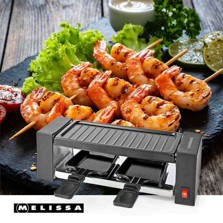 MELISSA Raclette / Gourmetsæt | 2 personer | 400 W | 23 x 10 cm | Non-stick belægning