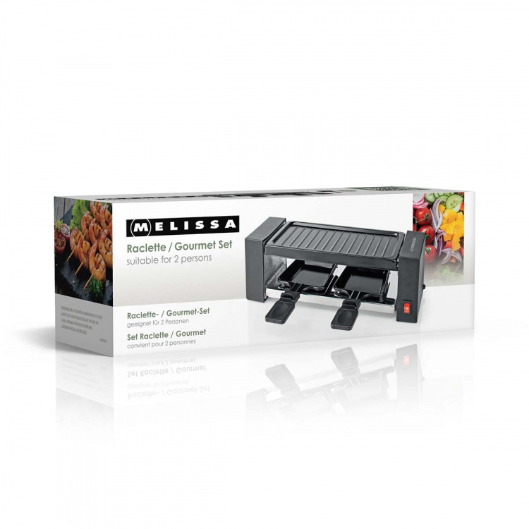 MELISSA Raclette / Gourmetsæt | 2 personer | 400 W | 23 x 10 cm | Non-stick belægning