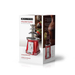 MELISSA Chokoladefontæne | 90 W | 32 cm | 3 metalniveauer | Rød / Hvid MELISSA Chokoladefontæne | 90 W | 32 cm | 3 metalniveauer | Rød / Hvid