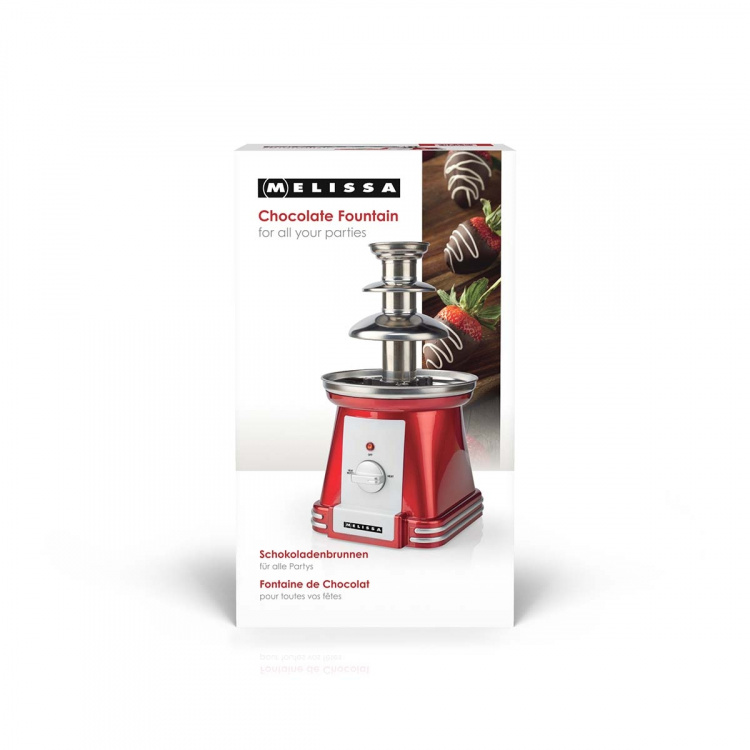 MELISSA Chokoladefontæne | 90 W | 32 cm | 3 metalniveauer | Rød / Hvid MELISSA Chokoladefontæne | 90 W | 32 cm | 3 metalniveauer | Rød / Hvid