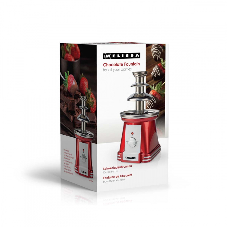 MELISSA Chokoladefontæne | 90 W | 32 cm | 3 metalniveauer | Rød / Hvid MELISSA Chokoladefontæne | 90 W | 32 cm | 3 metalniveauer | Rød / Hvid