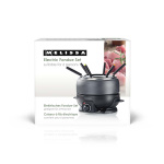 MELISSA Fonduesæt | 6 personer | 2,3 l | Justerbar temperaturstyring | 800 W | Cool touch-håndtag | Skridsikre fødder | Beskyttelse mod overophedning