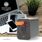 Nedis Powerbank | 30000 mAh | 1.5 / 2.0 / 3.0 / 5.0 A | Antal output: 4 | Output tilslutning: 2x USB-A / 2x USB-C™ | Input forbindels: 1x USB-C™ | PD3.0 100W / QC3.0 | Lithium-polymer | Display