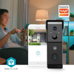 Nedis SmartLife Video Dørtelefon | Batteri | 2x Full HD 1080p | Cloud Storage (mulighed) / microSD (ikke inkluderet) | IP54 | Med bevægelsessensor | Nattesyn | Sort