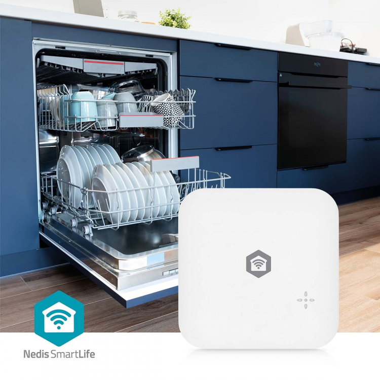 Nedis SmartLife Vand Detektor | Wi-Fi | Batteri | Udvidelse inkluderet | Maks. batteritid: 24 Måned | 80 dB | Hvid