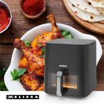 MELISSA Digital Hot Air Fryer XL | 5 l | 60-min timer | 8 forudindstillinger | Visningsvindue | Sort MELISSA Digital Hot Air Fryer XL | 5 l | 60-min timer | 8 forudindstillinger | Visningsvindue | Sort