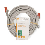 Nedis Kat 6 kabel | RJ45 Han | RJ45 Han | U/UTP | 10.0 m | Runde | PVC | Grå | Label