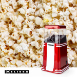 MELISSA Popcornmaskine | 60 g | 1200 W | 2 - 4 min | Rød/hvid MELISSA Popcornmaskine | 60 g | 1200 W | 2 - 4 min | Rød/hvid