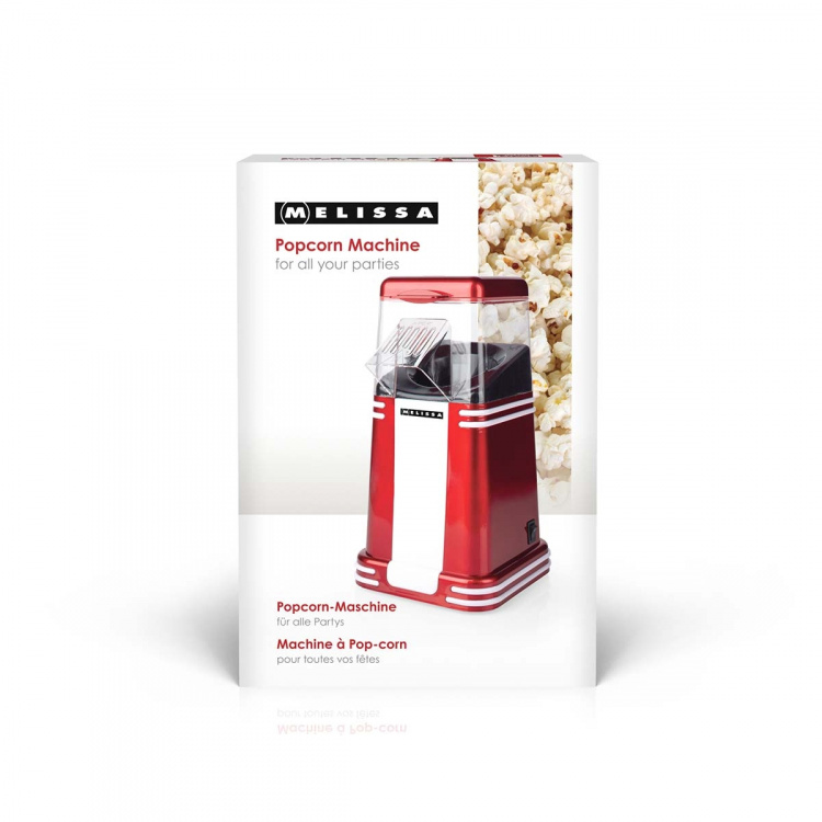 MELISSA Popcornmaskine | 60 g | 1200 W | 2 - 4 min | Rød/hvid MELISSA Popcornmaskine | 60 g | 1200 W | 2 - 4 min | Rød/hvid