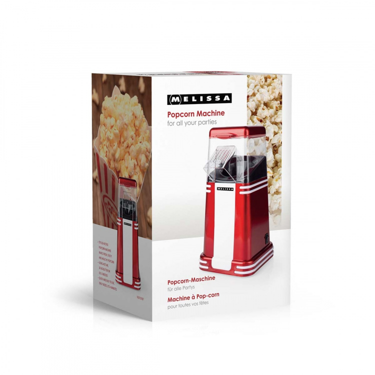 MELISSA Popcornmaskine | 60 g | 1200 W | 2 - 4 min | Rød/hvid MELISSA Popcornmaskine | 60 g | 1200 W | 2 - 4 min | Rød/hvid