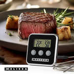 MELISSA Kødtermometer | op til 250°C | Alarmtimer | LCD-display