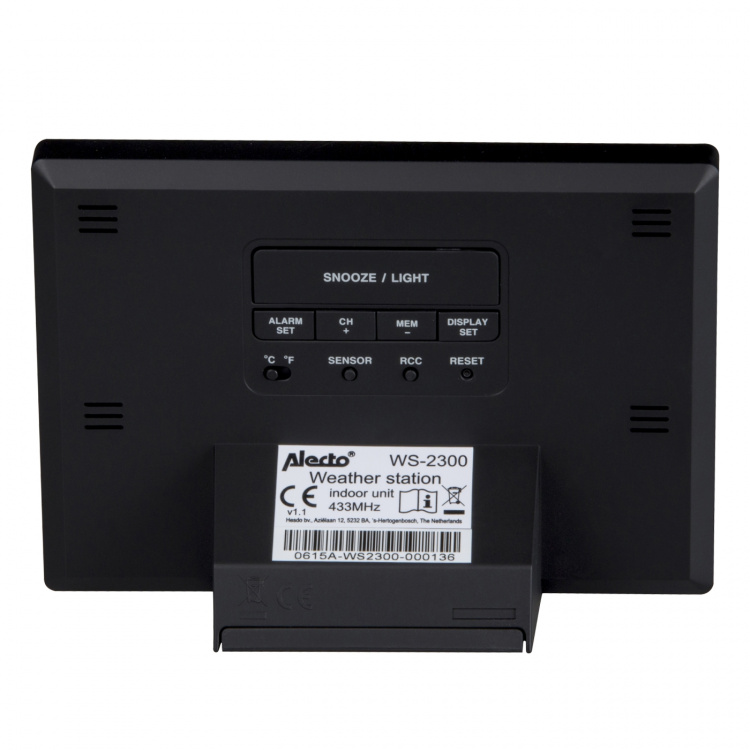 Alecto Vejrstation med trådløs sensor Sort