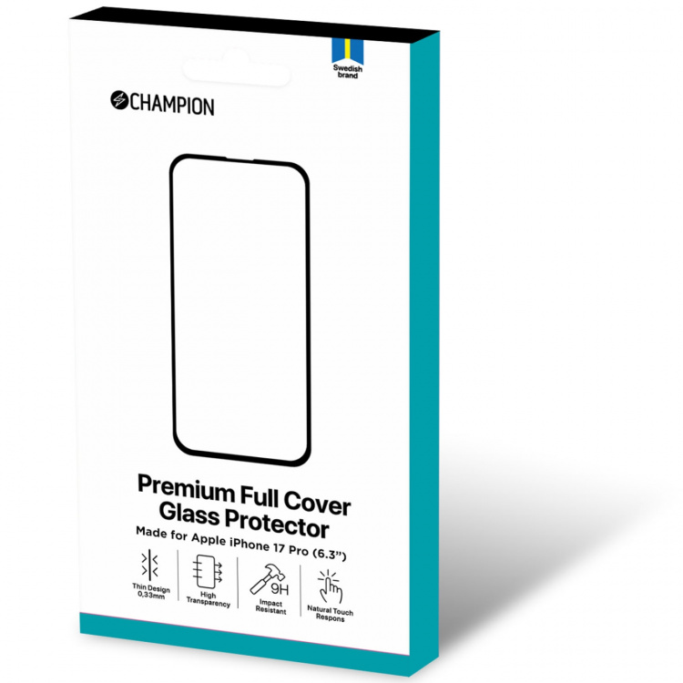 Champion Skärmskydd iPhone 17 Pro Svart