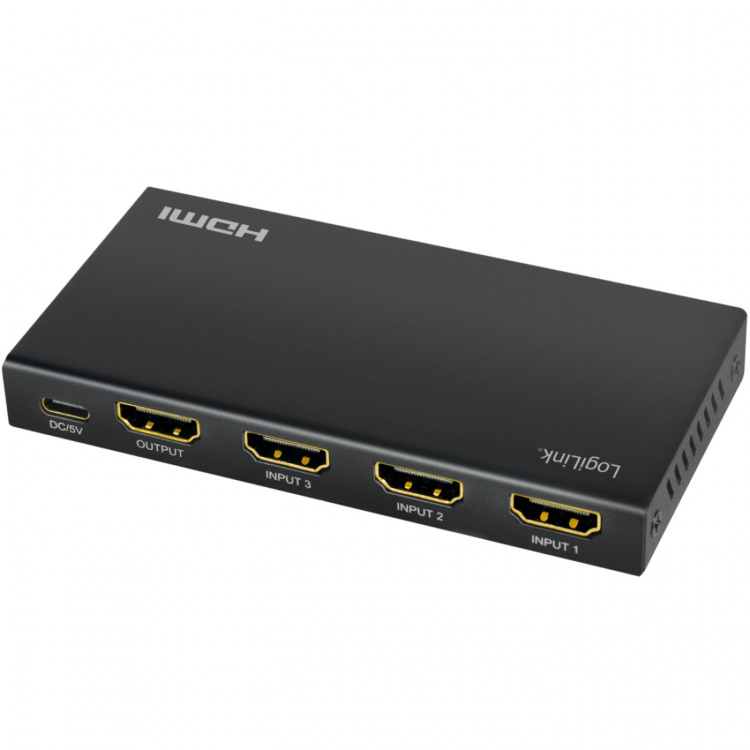 LogiLink HDMI-switch 3-portar HDMI 2.0 4K/60 Hz