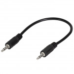LogiLink Audiokabel 3,5mm-hane - 3,5mm-hane Stereo 0,2m Svart
