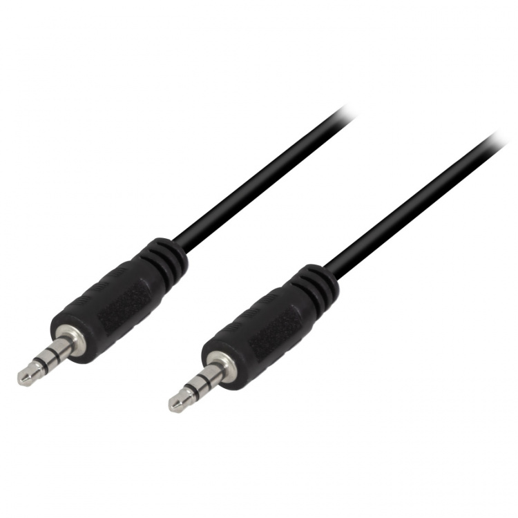 LogiLink Audiokabel 3,5mm-hane - 3,5mm-hane Stereo 0,2m Svart