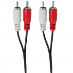 LogiLink Audiokabel 2 x RCA-hane - 2 x RCA-hane 2,5m Svart
