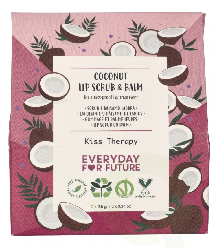 Everyday For Future Kiss Therapy Duo Set 19 ml Lip Balm 9,5gr/Lip Scrub 9,5gr - Coconut