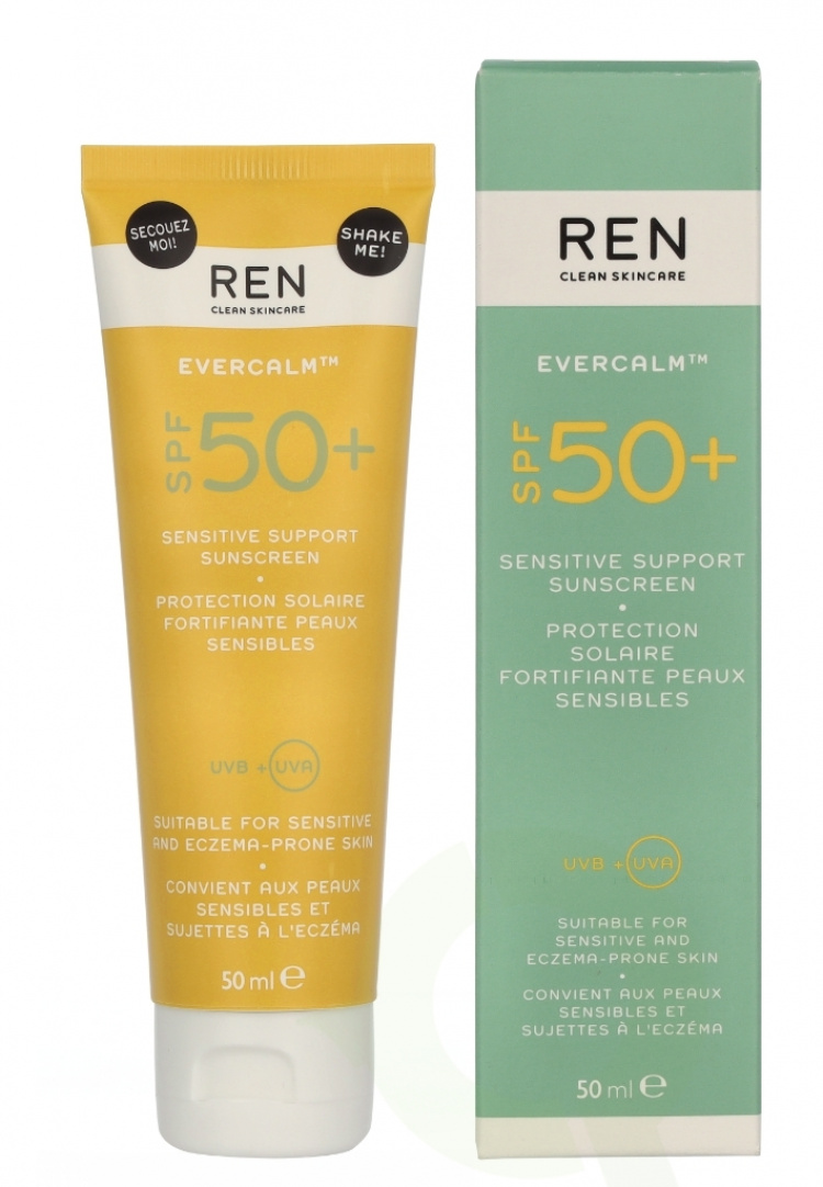 REN Evercalm Sensitive Support Sunscreen SPF50+ 50 ml