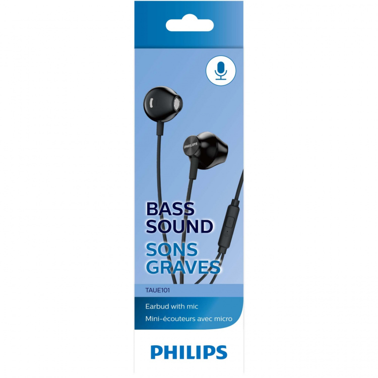 Philips Hörlurar In-ear Mikrofon Kabel Svart