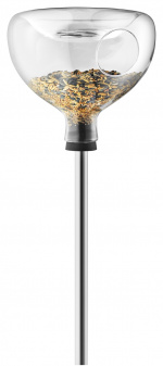 Eva Solo Fuglefoderautomat af glas med fuglebad