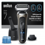 Braun Series 7 elektrisk barbermaskine, SmartCare Center, +1 tilbehør, 72-C7200CC - Guld