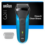 Braun Series 3 elektrisk barbermaskine, våd og tør, 310S - Blå Braun Series 3 elektrisk barbermaskine, våd og tør, 310S - Blå