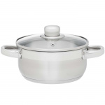 Maku Kastrull Basic i stål med glaslock 2 L