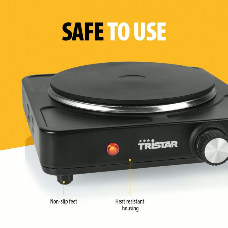 Tristar Kokplatta enkel KP-6151 1500W 18,5cm